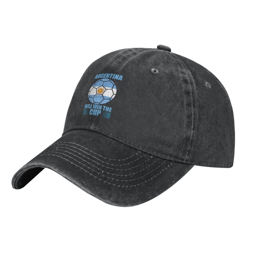 Argentina Will Win The Cup Dad Hat Vintage Baseball Cap for Men Women Hats Gifts Trucker Caps Black