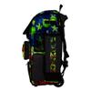 Boombah Superpack Hybrid Rolling Bat Bag - Wheeled & Backpack Version - USA Softball Ballpark Black/Royal Blue/Red view 4