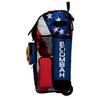Boombah Rolling Superpack Baseball/Softball Gear Bag - Telescopic Handle - Holds 4 Bats - Wheeled Version - USA Softball Royal Blue/Red/Optic Yellow view 4