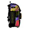Boombah Superpack Hybrid Rolling Bat Bag - Wheeled & Backpack Version - Softball Focus Optic Yellow/Black/Amethyst Orchid view 2
