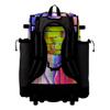 Boombah Superpack Hybrid Rolling Bat Bag - Wheeled & Backpack Version - Softball Focus Optic Yellow/Black/Amethyst Orchid view 3