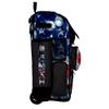 Boombah Rolling Superpack Baseball/Softball Gear Bag - Telescopic Handle - Holds 4 Bats - Wheeled Version - USA Baseball Ballpark Black/Royal Blue/Red view 2