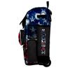 Boombah Rolling Superpack Baseball/Softball Gear Bag - Telescopic Handle - Holds 4 Bats - Wheeled Version - USA Baseball Ballpark Black/Royal Blue/Red view 4