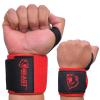 Beast Power Gear Wrist Wraps for Weightlifting 18 Premium Quality Wrist Support for Bodybuilding Thumb Loop Powerlifting, Strength Training for Men and Women (Solid Red, 18")