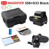 558 G33 Holographic,Red & Green Dot Holographic Reflex Sight Scope with G33 3X Magnifier Combo Built-in Flip QD Mount view 4