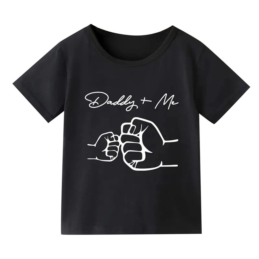AIMAOMI Toddler Girls Summer Clothes Short Sleeve T-Shirt Tops 7~14 Years Old Teen 3D Print Cartoon (Black, 6-7 Years)
