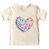 AIMAOMI Baby Tees,Toddler Girl T Shirt Cute Print Short Sleeves Tops Shirt Daily Wear Tops Toddler (Beige, 3-4 Years) view 3