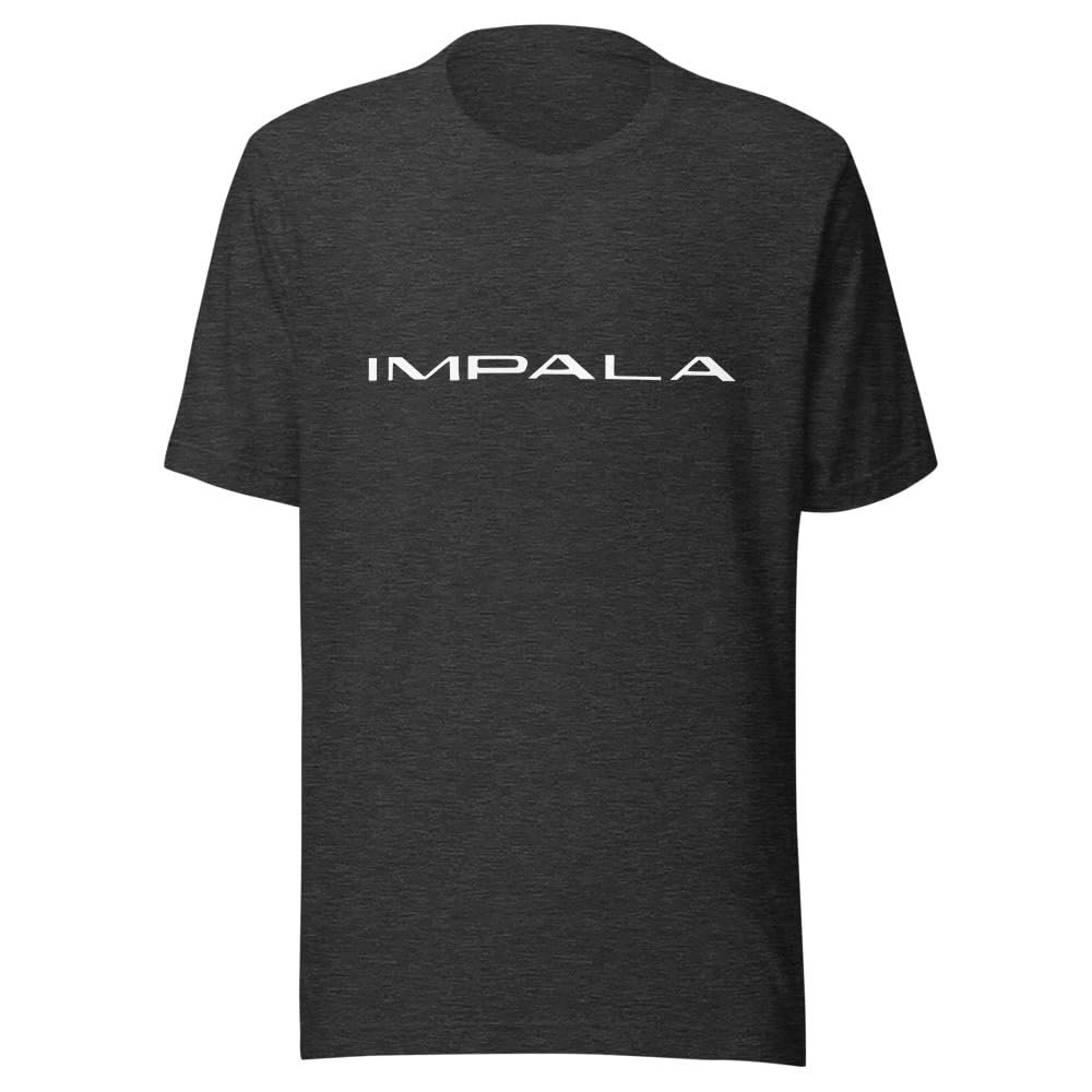 1964 1965 1966 Chevy Impala Emblem Classic Car Drivers Unisex t-Shirt Dark Grey Heather