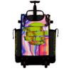 Boombah Rolling Superpack Baseball/Softball Gear Bag - Telescopic Handle - Holds 4 Bats - Wheeled Version - Softball Focus Optic Yellow/Black/Amethyst Orchid view 3