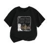 AIMAOMI Toddler Baby Girls T-Shirt Animals Graphic Short Sleeve Shirt Funny Letter Print Summer (Black, 2-4 Years) view 1