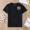 AIMAOMI Toddler Girls Short Sleeve Summer Letter Graphic Ringer Tee T-Shirts Top Baby Spring Summer (Black, 5-6 Years) view 2