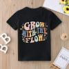 AIMAOMI Toddler Girls Short Sleeve Summer Letter Graphic Ringer Tee T-Shirts Top Baby Spring Summer (Black, 5-6 Years) view 3
