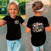 AIMAOMI Toddler Girls Short Sleeve Summer Letter Graphic Ringer Tee T-Shirts Top Baby Spring Summer (Black, 5-6 Years) view 4