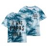 AIMAOMI Girls Fashion Cute ink Tie Dyed Cartoon Crewneck Crop Tops Birthday T Shirts Tees Preppy (J, 3-4 Years) view 1