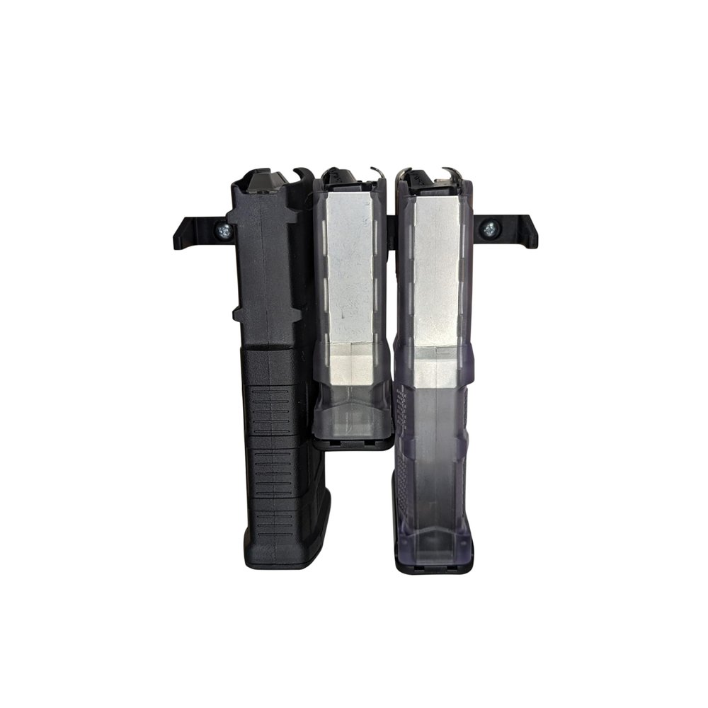 Hammy3DPrints Mount for AR10 Pattern Mags - Wall | Magazine Holder Storage Rack (2 Mag)