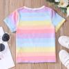 AIMAOMI Kids Toddler Baby Boy Girls Stripe Print Short Sleeve T Shirt Tops Clothes Girls Athletic T (Pink, 3-4 Years) view 2