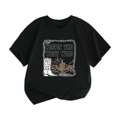 AIMAOMI 5th Birthday Shirt for Girls Rainbow Graphic Letter Print T-Shirt 5 Years Little Girls Gift (Black, 4-6 Years)