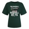 NineFit Basics Womens 2024 T Shirt This Baseball Grandma Loves Her Baseball Boys Tops Grandma Baseball T-Shirts Funny Mothers Day Shirt Mommy Shirts Loose Comfy Cute Print Blouse Tops Green, 3X-Large view 2