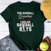 NineFit Basics Womens 2024 T Shirt This Baseball Grandma Loves Her Baseball Boys Tops Grandma Baseball T-Shirts Funny Mothers Day Shirt Mommy Shirts Loose Comfy Cute Print Blouse Tops Green, 3X-Large view 3