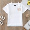 AIMAOMI Toddler Girls Short Sleeve Summer Letter Graphic Ringer Tee T-Shirts Top Baby Spring Summer (White, 5-6 Years) view 2