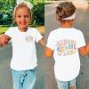 AIMAOMI Toddler Girls Short Sleeve Summer Letter Graphic Ringer Tee T-Shirts Top Baby Spring Summer (White, 5-6 Years) view 4