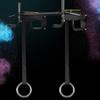 Wall Mounted Pull Up Bar and Dip Station,Heavy Duty Fitness Equipment Chin-up Bar for Indoor Home Gym Workout,Support to 440lbs, Red,Black view 4