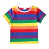 AIMAOMI Kids Toddler Baby Girls Spring Summer Stripe Print Short Sleeve T Shirt Tops Clothes Short (Yellow, 2-3 Years) view 1