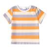 AIMAOMI Kids Toddler Baby Girls Spring Summer Stripe Print Short Sleeve T Shirt Tops Clothes Short (Gold, 3-4 Years) view 1