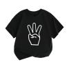 AIMAOMI Little Children and Big Kids Cartoon Print Boys and Girls Tops Short Sleeved T Shirts Cake (Black, 12-18 Months) view 2