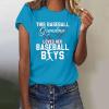 NineFit Basics Womens 2024 T Shirt This Baseball Grandma Loves Her Baseball Boys Tops Grandma Baseball T-Shirts Funny Mothers Day Shirt Mommy Shirts Loose Comfy Cute Print Blouse Tops Blue, 3X-Large view 3
