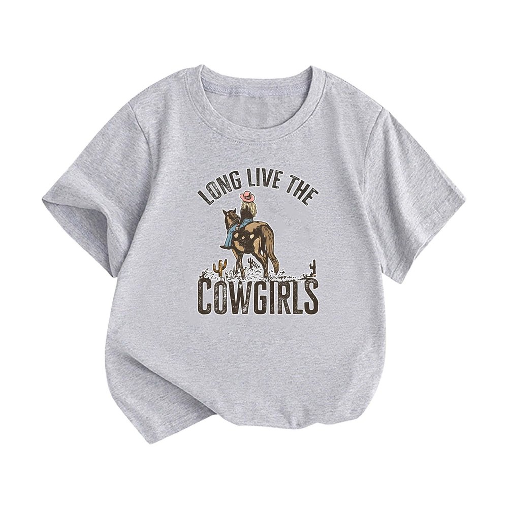 AIMAOMI Toddler Baby Girl Summer Outfit Shirt Big Sister Letter Print Crew Neck T Shirt Graphic Tee (Grey, 8-10 Years)