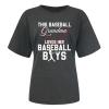 NineFit Basics Womens 2024 T Shirt This Baseball Grandma Loves Her Baseball Boys Tops Grandma Baseball T-Shirts Funny Cute Blouse Dark Gray, X-Large view 2