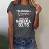 NineFit Basics Womens 2024 T Shirt This Baseball Grandma Loves Her Baseball Boys Tops Grandma Baseball T-Shirts Funny Cute Blouse Dark Gray, X-Large view 4