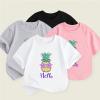 AIMAOMI Birthday Girl Shirt Kids 6T 7T Toddler 1st 2nd 3rd 4th 5th Birthday T Shirt Tops Cute Cake (Black, 3-4 Years) view 3