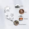 QGJNSGC Urn Ring for Ashes Star Memorial Cremation Jewelry Bereavement Stainless Steel Keepsake Urn Ring Ash for Men Women Gifts (Silver-9#) view 3