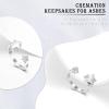 QGJNSGC Urn Ring for Ashes Star Memorial Cremation Jewelry Bereavement Stainless Steel Keepsake Urn Ring Ash for Men Women Gifts (Silver-9#) view 4