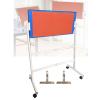 YLQFGUVWK Table Tennis Rebound Board 360 Adjustable Self-Training Equipment Table Tennis Rebound Machine Indoor Training Equipment Sturdy Steel Frame and Wheels (Standing Desktop Double Stand) view 1