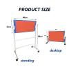 YLQFGUVWK Table Tennis Rebound Board 360 Adjustable Self-Training Equipment Table Tennis Rebound Machine Indoor Training Equipment Sturdy Steel Frame and Wheels (Standing Desktop Double Stand) view 2