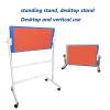 YLQFGUVWK Table Tennis Rebound Board 360 Adjustable Self-Training Equipment Table Tennis Rebound Machine Indoor Training Equipment Sturdy Steel Frame and Wheels (Standing Desktop Double Stand) view 3