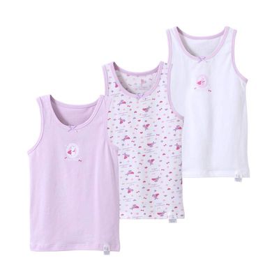 BGMINGYI Pack of 3 Baby Girls Tank Tops Toddler Boys Sleeveless Undershirts Unisex Kids Summer Athletic Vest (US, Age, 8 Years, 9 Years, Rabbit-Purple & White)