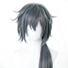 SCORRO Shiina Niki Cosplay Wig, Long Gray Blue Mixed Ponytail Wigs, Anime Game Ensemble Stars Men Costume Replacement Wigs Hair Cos Cute Wig for Party Carnival Comic Exhibition view 3