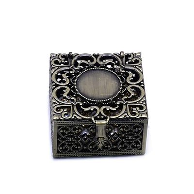 KSTZGTA Rosary Beads Box Necklace Metal Christian Catholic Religious Jewelry For Case Storage Organizer Home Decorations For Bedroom, Ancient bronze