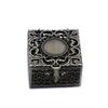 KSTZGTA Rosary Beads Box Necklace Metal Christian Catholic Religious Jewelry For Case Storage Organizer Home Decorations For Bedroom, Ancient bronze view 1