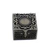 KSTZGTA Rosary Beads Box Necklace Metal Christian Catholic Religious Jewelry For Case Storage Organizer Home Decorations For Bedroom, Ancient bronze view 4