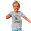 AIMAOMI Toddler Baby Girl Clothes Short Sleeve Cow Letter Print T-Shirt Tops Flared Pants Kids (Grey, 12-18 Months) view 2