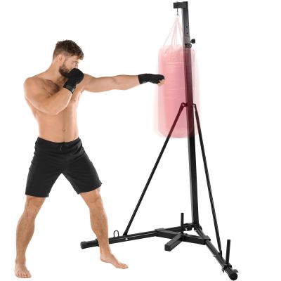 Clevich Height Adjustable Punching Bag Stand, Heavy Duty Boxing Stand, Steel Sandbag Rack - Supports Up to 150 lbs for Home Gym Fitness