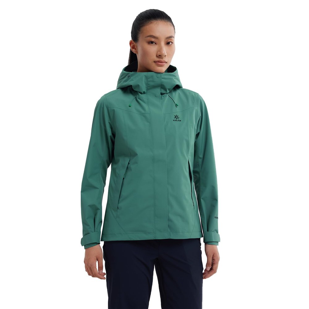 KAILAS Women's Raincoat Outdoor Hardshell Jacket Packable Lightweight Waterproof Hooded Jacket Hiking Travel