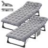 DoCred Folding Camping Cot with Mattress, 2 Pack Heavy Duty Folding Cot for Adults, Portable Sleeping Cot Bed Adults Outdoor Bed with Carry Bag, Travel Camp Cots