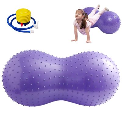 CNAFGBGG 1PC Peanut Ball 35x18 Inch Anti Burst Peanut Exercise Ball with a Air Thicken PVC Peanut Ball for Kids Therapy Pregnancy Portable Yoga Ball for Home Gym Fintness Style1