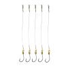 Fishing Hooks 5 Pcs Fishing Leader Wires Anti-Bite Stainless Steel Wire Leader Fishing Rigs Hooks Line Tackle Tool Fish Accessories Fishing Tool Kit Fishing Supplies (Color : Small, Size : N16) view 1